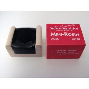 画像: スーパーセンシティブ ミニダーク松脂／バイオリン・ビオラ・チェロ Super Sensitive Mini-Rosin S913D Dark